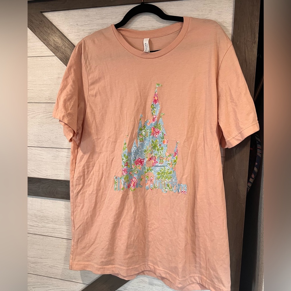 Lilly Pulitzer inspired Peach Graphic T-Shirt
